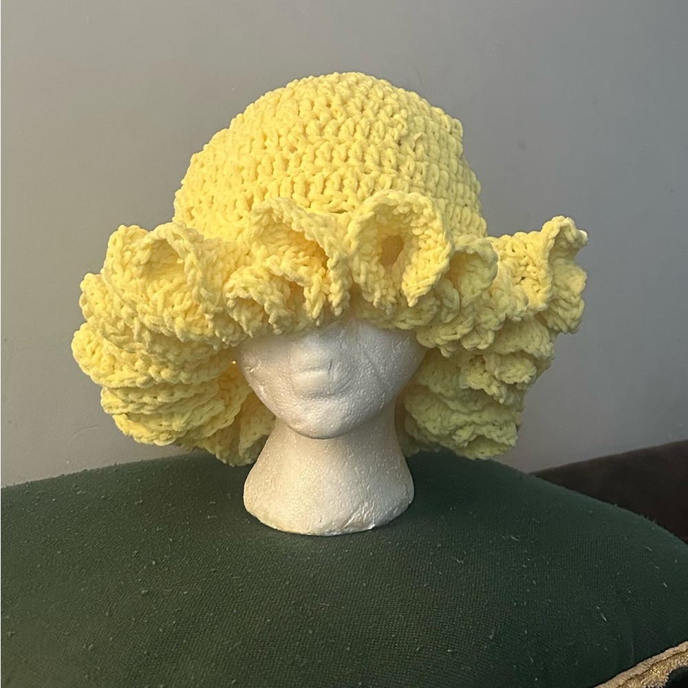 Crochet Ruffle Hat